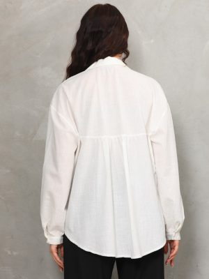 Ara DAntel Şerit Detaylı Gömlek (2)