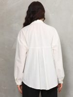 Ara Dantel Şerit Detaylı Gömlek