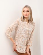 C Yaka Kolları Apoletli Gömlek