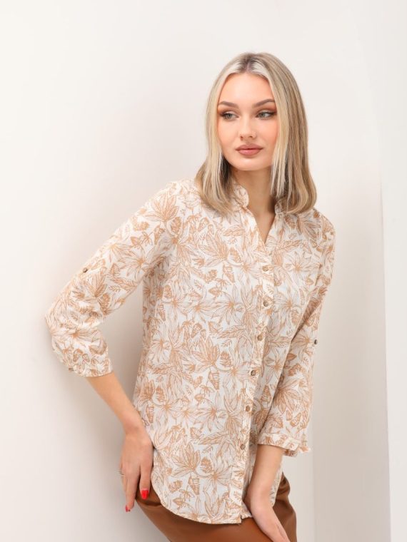 C Yaka Kolları Apoletli Gömlek