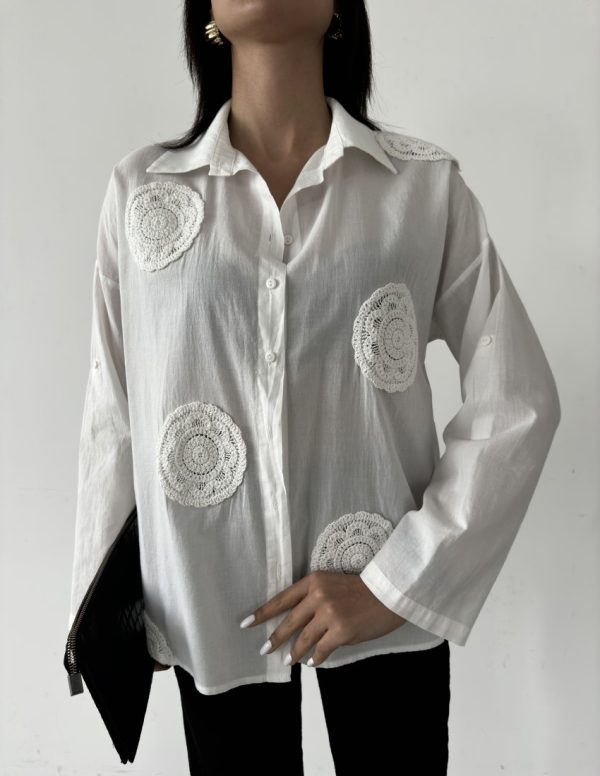 Dantel Aplike Gömlek