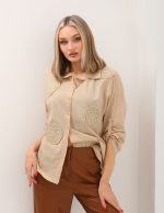 Dantel Aplike Gömlek