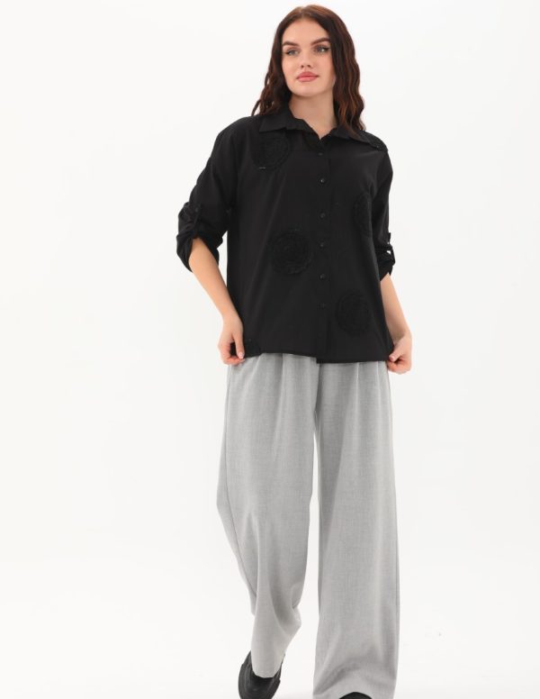Dantel Aplike Gömlek