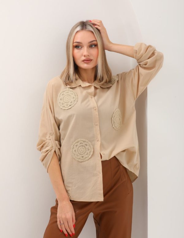 Dantel Aplike Gömlek