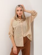 Dantel Aplike Gömlek