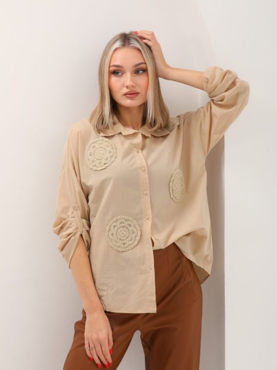 Dantel Aplike Gömlek