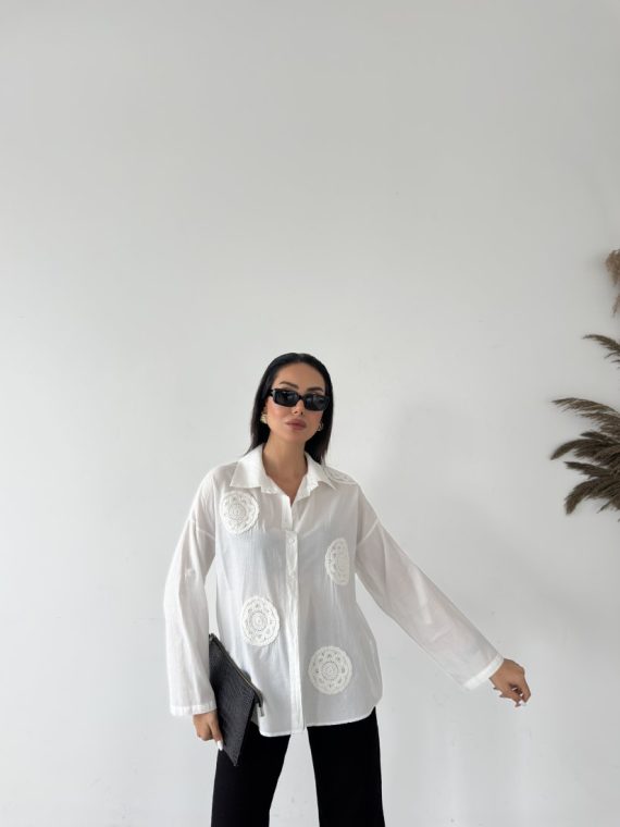 Dantel Aplike Gömlek