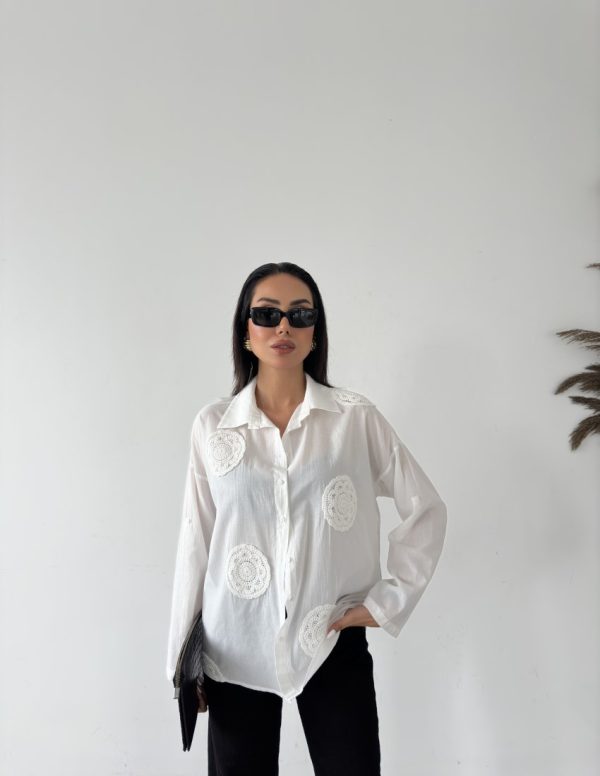 Dantel Aplike Gömlek