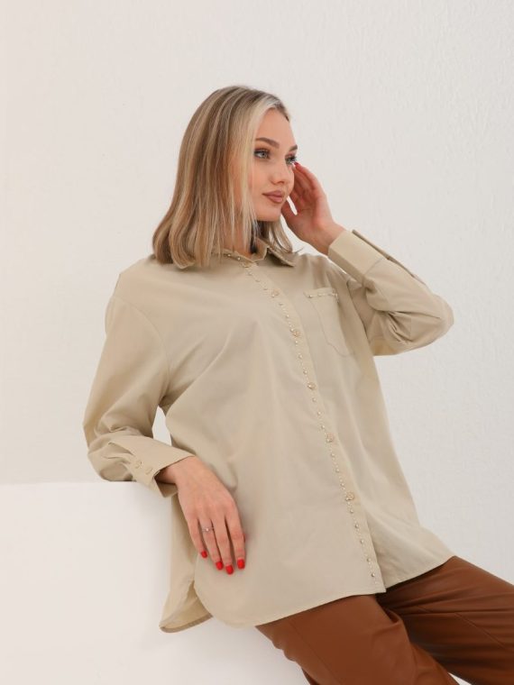 El İş Detaylı Gömlek