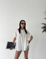 Kalp Nakış Detaylı Gömlek