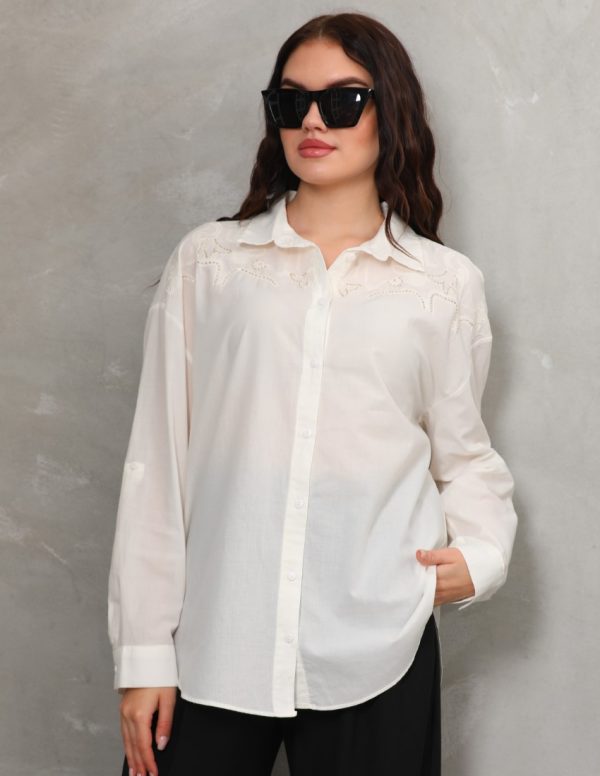 Nakış Detaylı Gömlek-23350