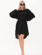 Robası Nakış Detaylı Kemerli Elbise