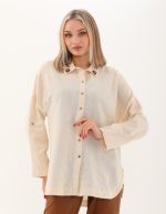 Yakası Taş İşleme Detaylı Gömlek