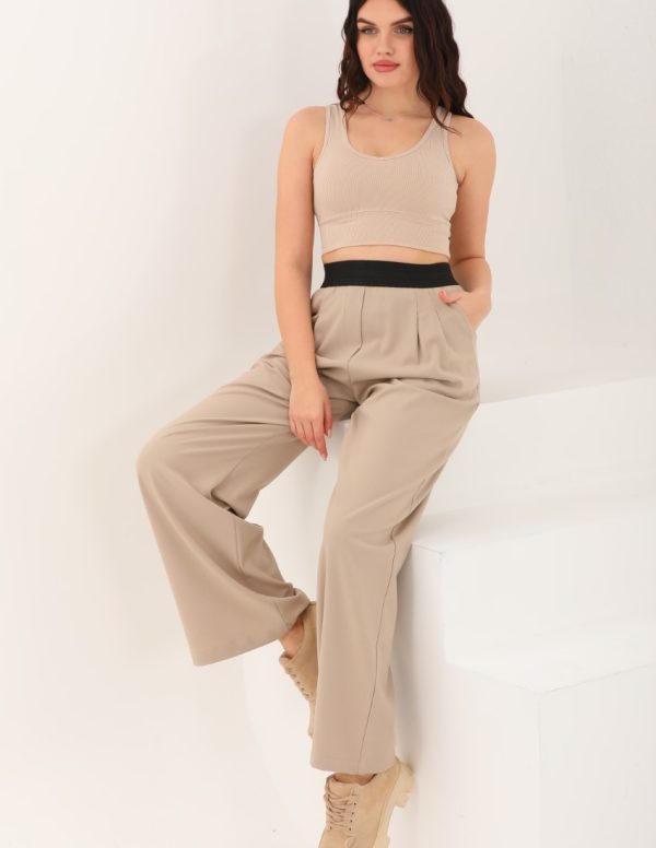 Beli Lastikli Kumaş Pantolon