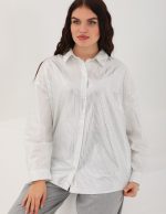 Çizgi Varak Desenli Gömlek