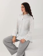 Çizgi Varak Desenli Gömlek