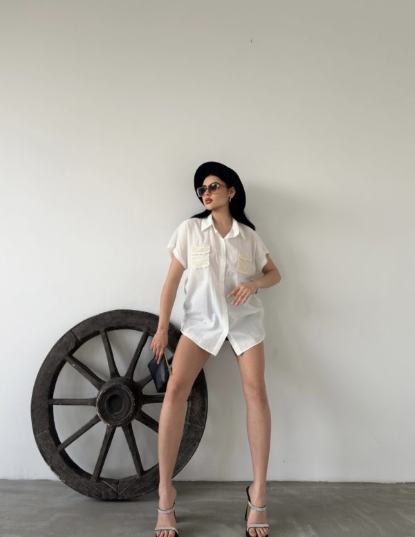 Dantel Cepli Gömlek