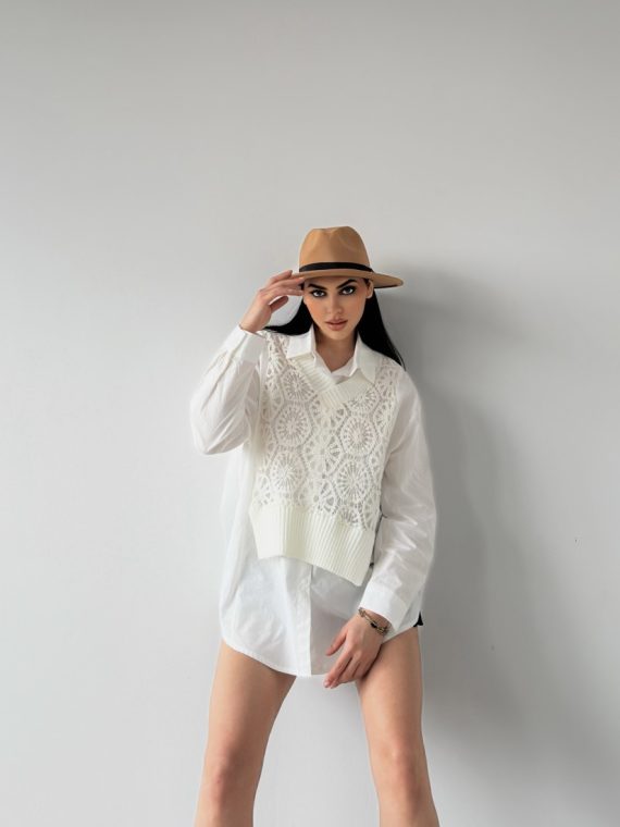 Dantel Detaylı Gömlek