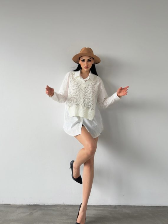 Dantel Detaylı Gömlek