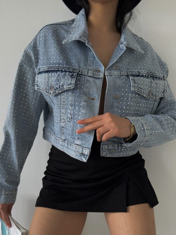 Dizili Taş Detaylı Ceket