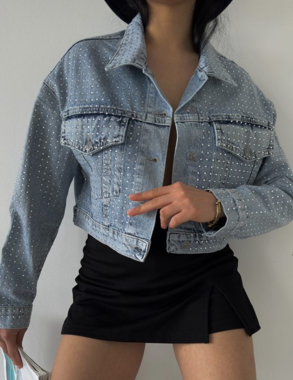 Dizili Taş Detaylı Ceket