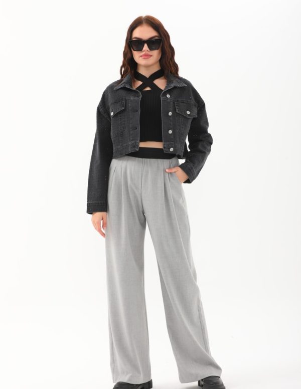 Dizili Taş Detaylı Ceket