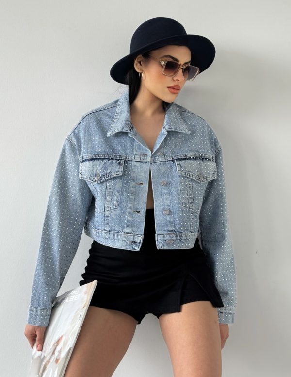 Dizili Taş Detaylı Ceket