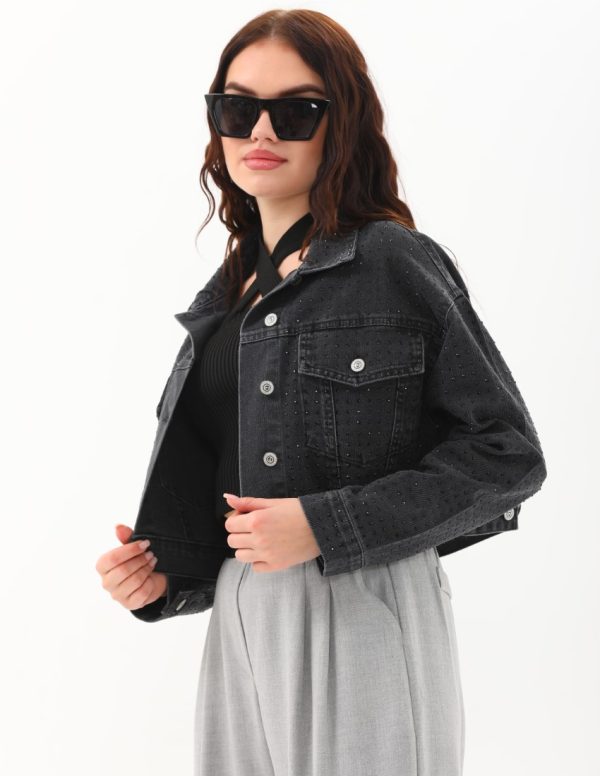 Dizili Taş Detaylı Ceket