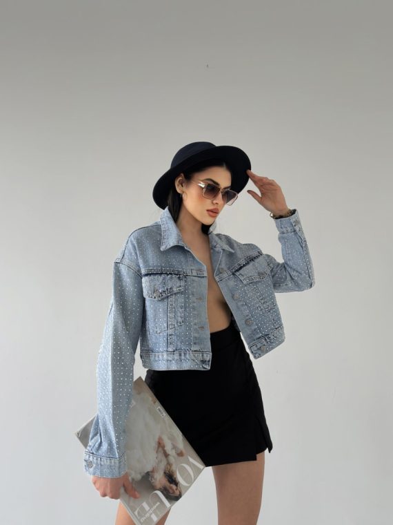 Dizili Taş Detaylı Ceket