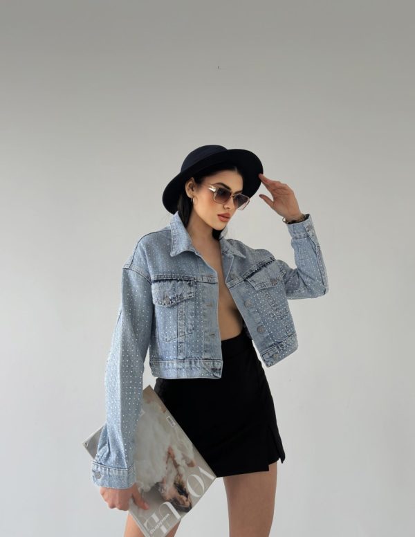 Dizili Taş Detaylı Ceket