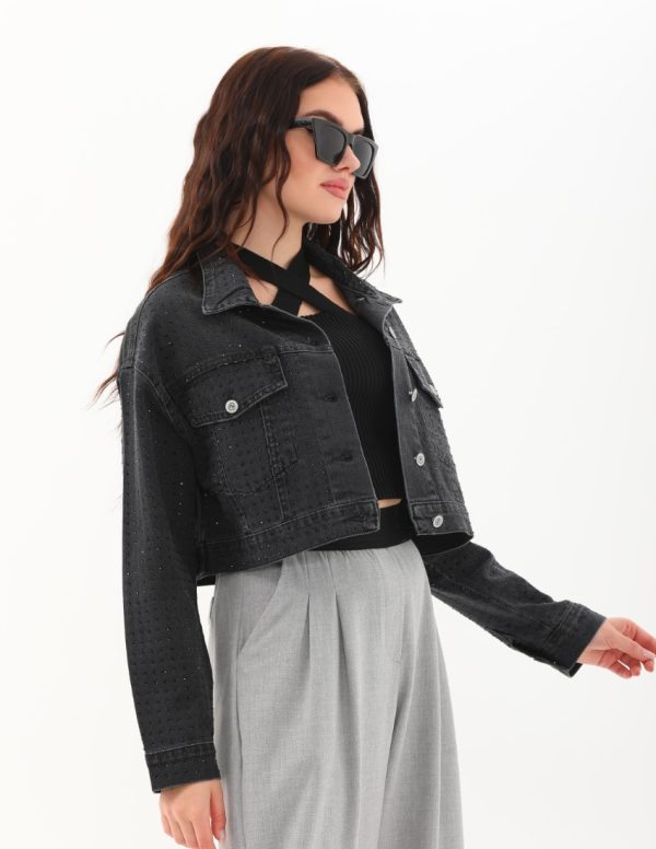 Dizili Taş Detaylı Ceket