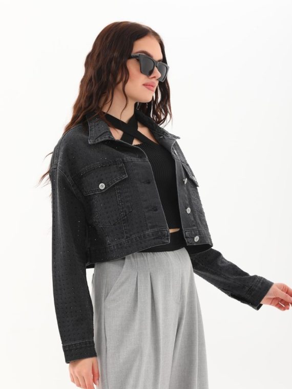 Dizili Taş Detaylı Ceket