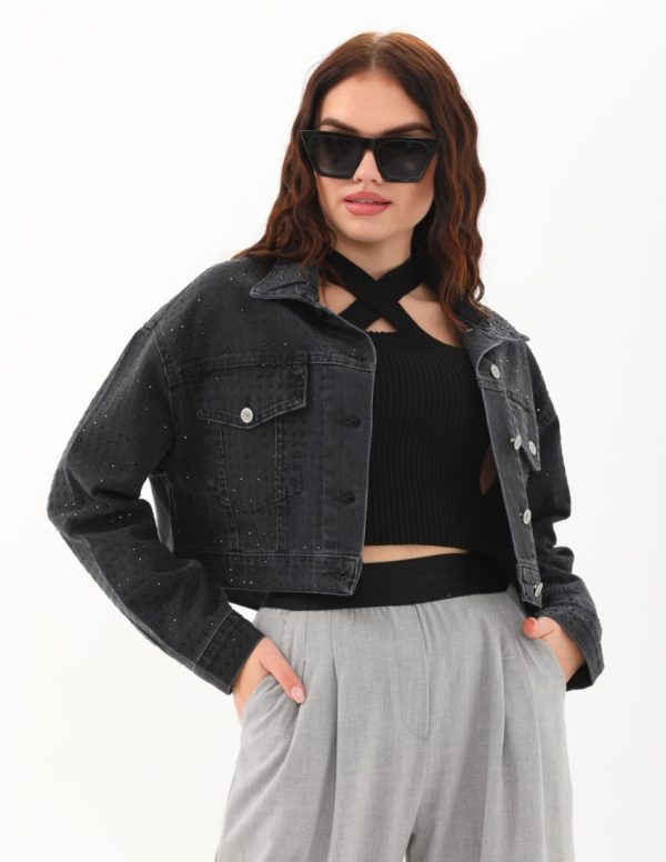 Dizili Taş Detaylı Ceket
