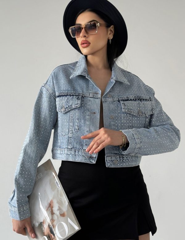 Dizili Taş Detaylı Ceket