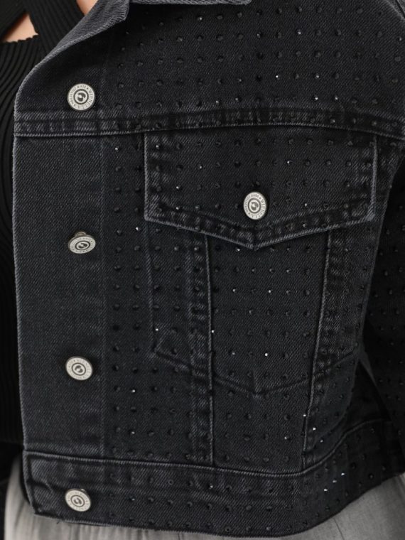 Dizili Taş Detaylı Ceket