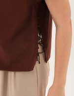 Düşük Kollu Yandan Bağcıklı Yelek