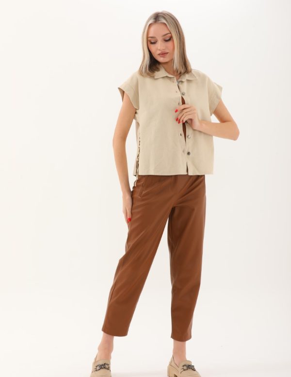 Düşük Kollu Yandan Bağcıklı Yelek