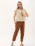 Düşük Kollu Yandan Bağcıklı Yelek