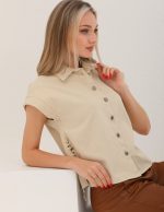 Düşük Kollu Yandan Bağcıklı Yelek