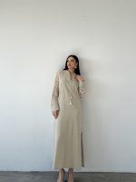 Güpür Dantel Detaylı Elbise