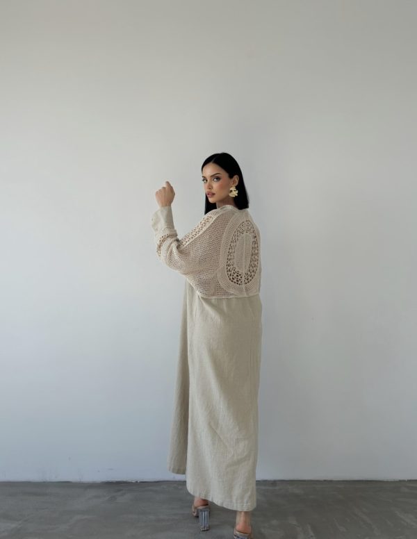 Güpür Dantel Detaylı Elbise