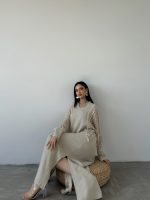 Güpür Dantel Detaylı Elbise