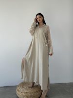 Güpür Dantel Detaylı Elbise