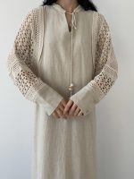 Güpür Dantel Detaylı Elbise