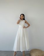 Kemer Detaylı Uzun Elbise