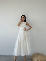 Kemer Detaylı Uzun Elbise