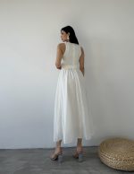 Kemer Detaylı Uzun Elbise