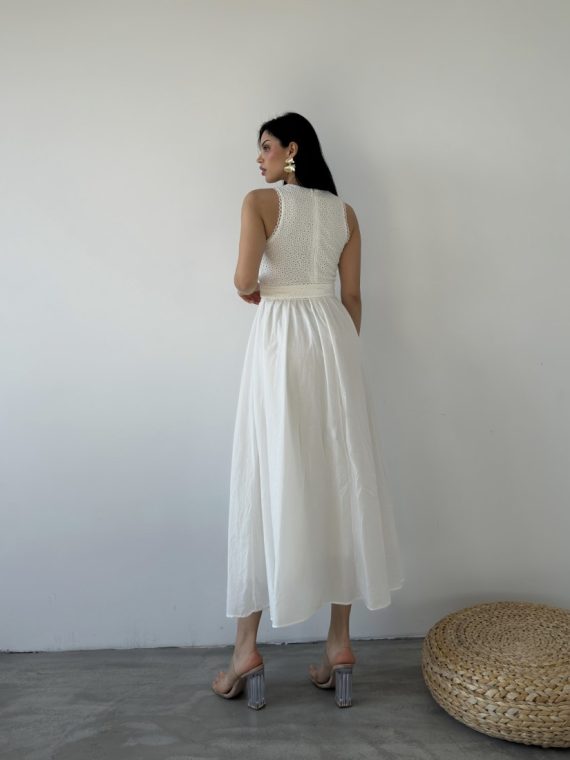 Kemer Detaylı Uzun Elbise