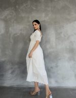 Kolları Ve Eteği Vual Güpür Detaylı Elbise