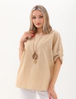 Kolyeli Yarasa Kollu Tunik